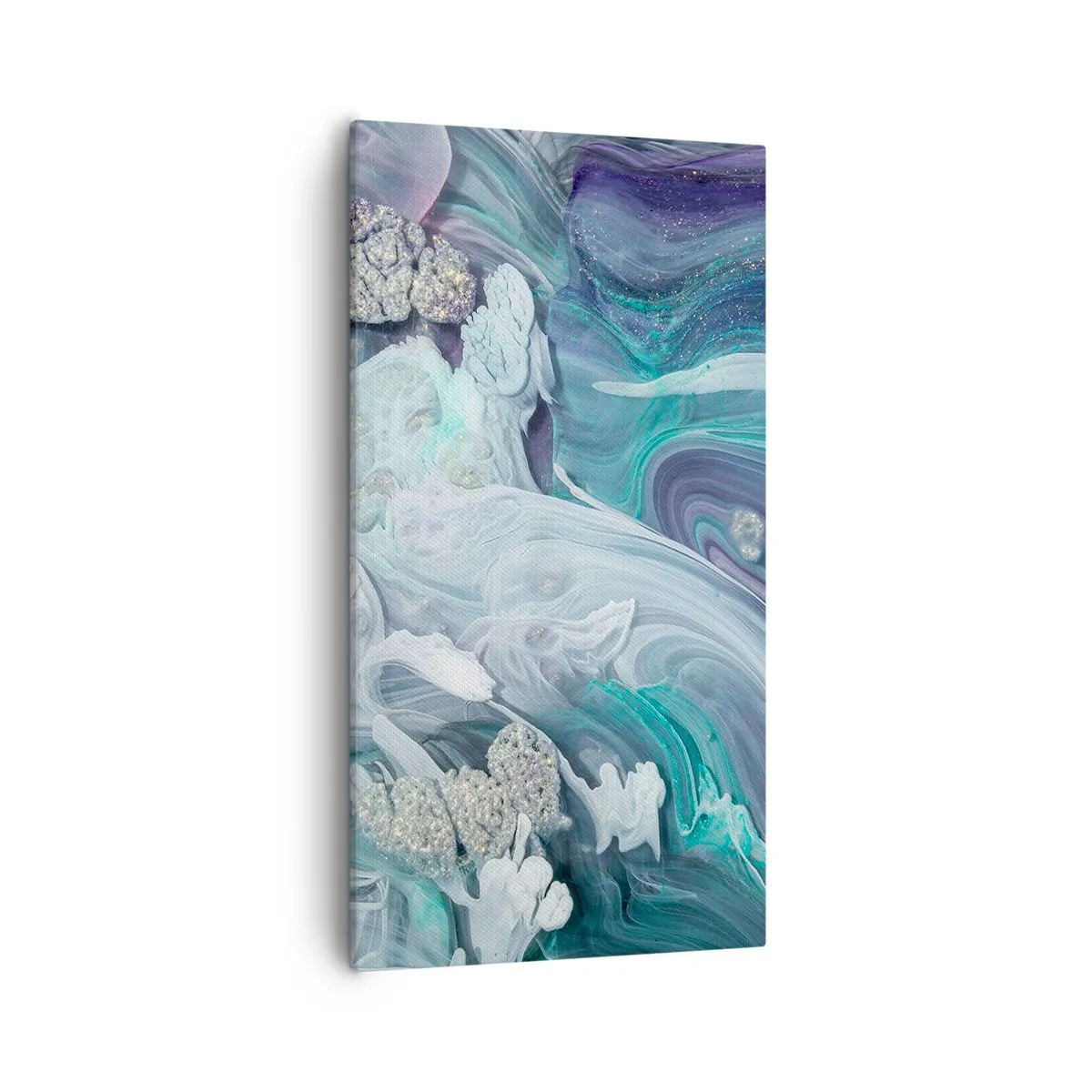 Obraz na plátně - Proudy modré - 55x100 cm