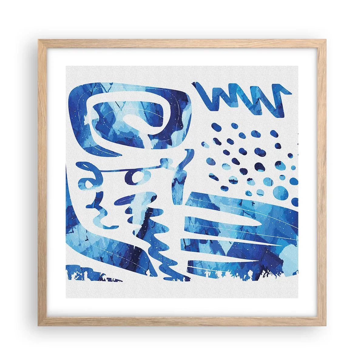 Plakát v rámu světlý dub - Zpět ke kořenům - 50x50 cm