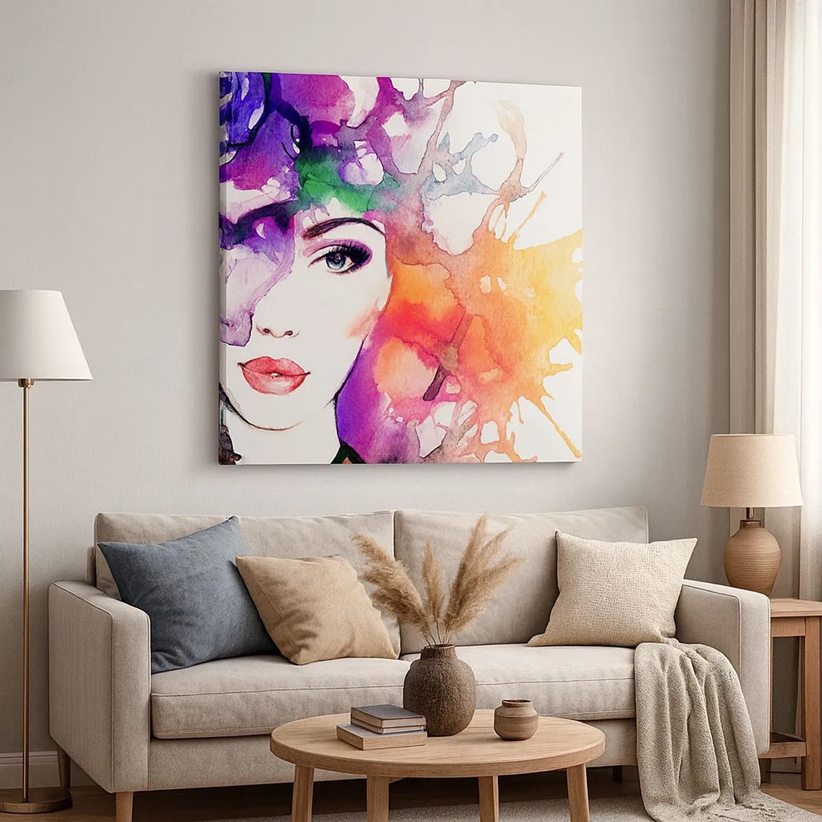 Obraz na plátně - S hlavou v oblacích - 30x30 cm