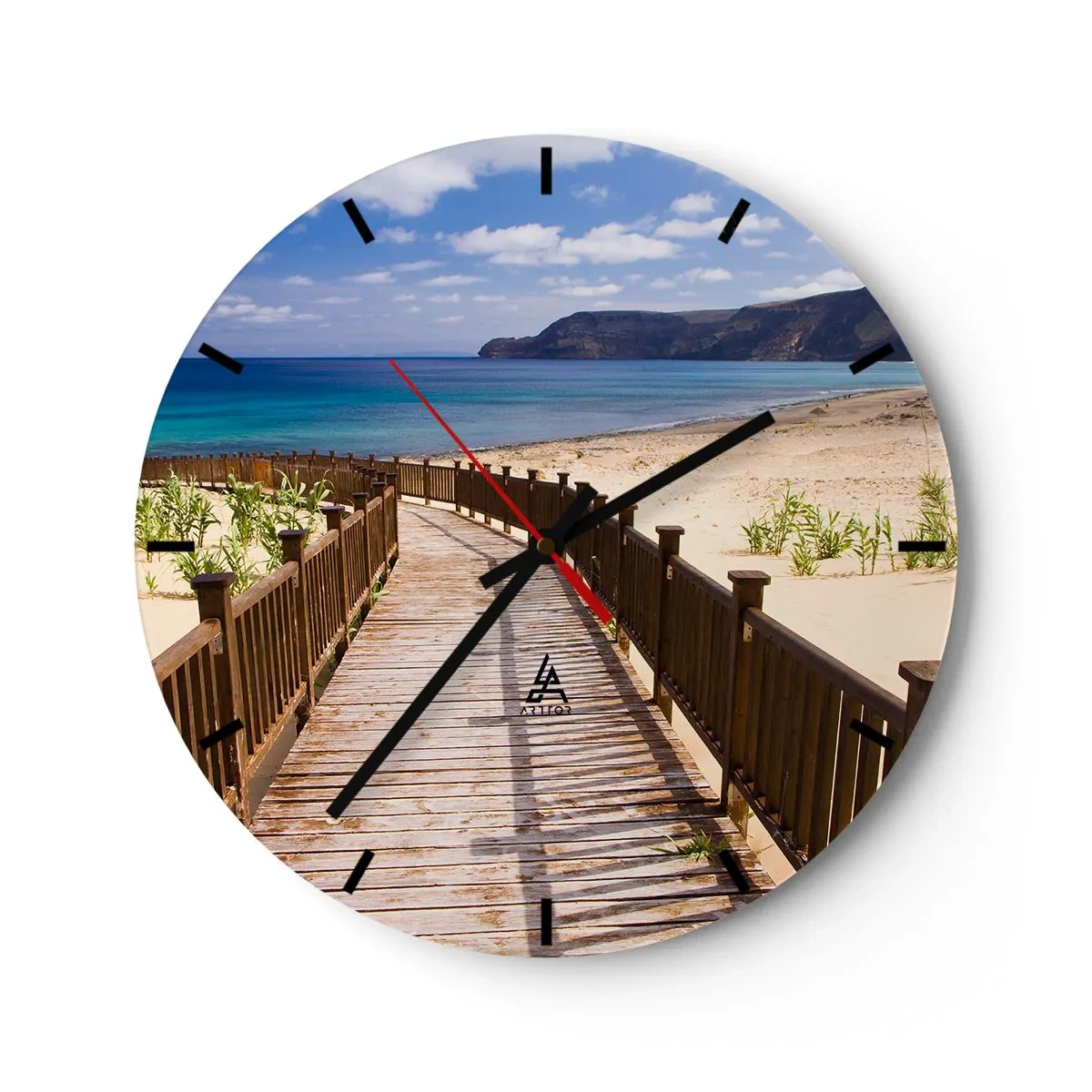 Nástěnné hodiny - Vezmi mě na šťastné ostrovy - 40x40 cm