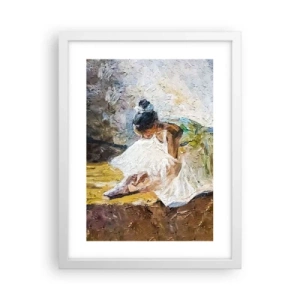 Plakát v bílém rámu - Z Degasova obrazu - 30x40 cm