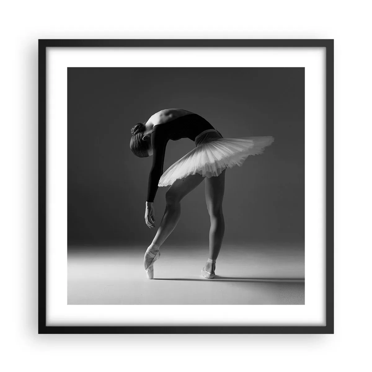 Plakát v černém rámu - Bella ballerina - 50x50 cm