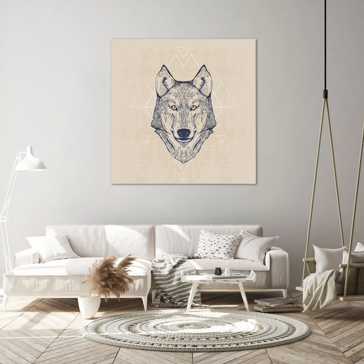 Obraz na plátně - Alfa o pronikavém pohledu - 70x70 cm