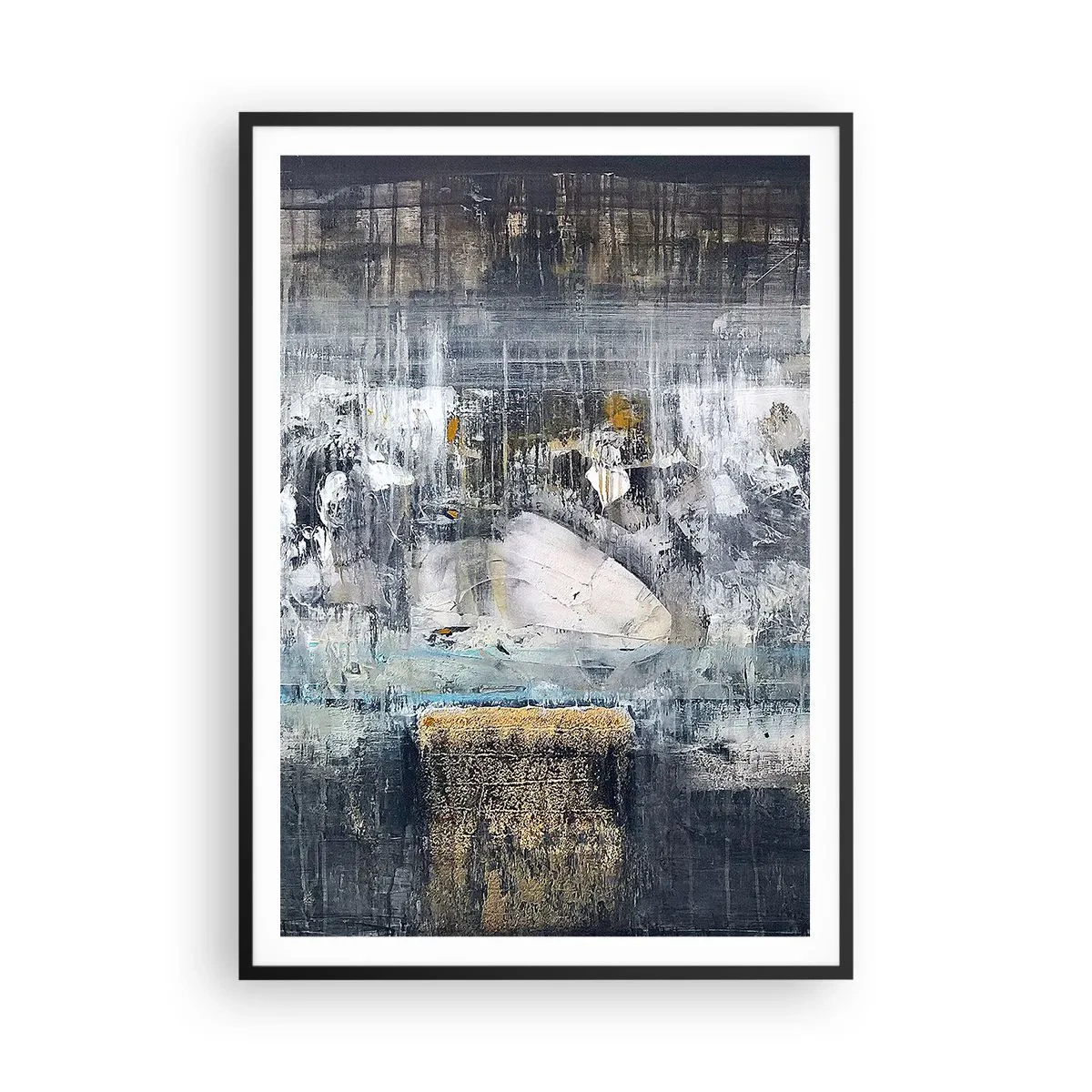 Plakát v černém rámu - Jako na ledě, tak i na hroudě - 70x100 cm