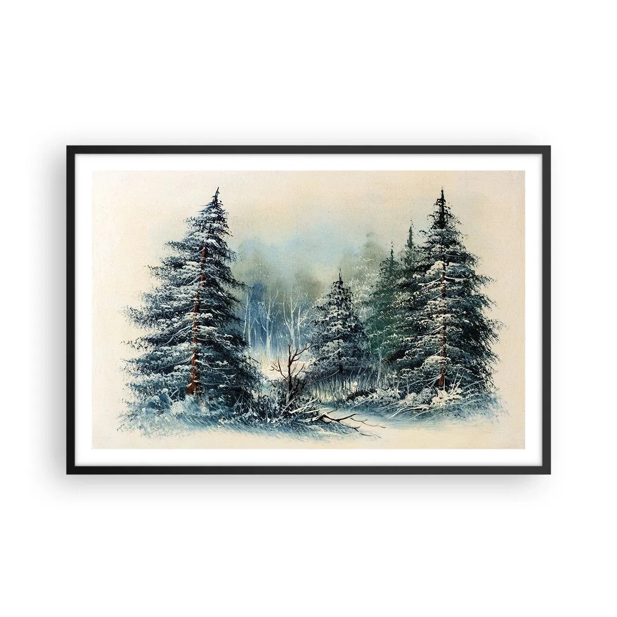 Plakát v černém rámu - Připravení na Vánoce - 91x61 cm