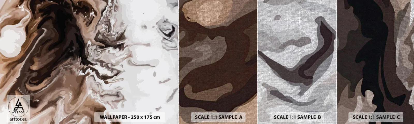 Vzor Fototapety Premium Canvas - Kontrast barev - Abstrakce, Kus, Moderní vzor - 100x30 cm