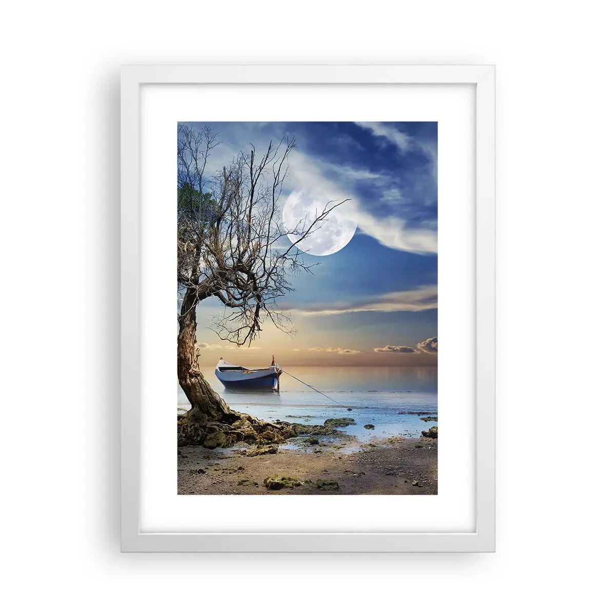 Plakát v bílém rámu - Je to konec nebo začátek? - 30x40 cm