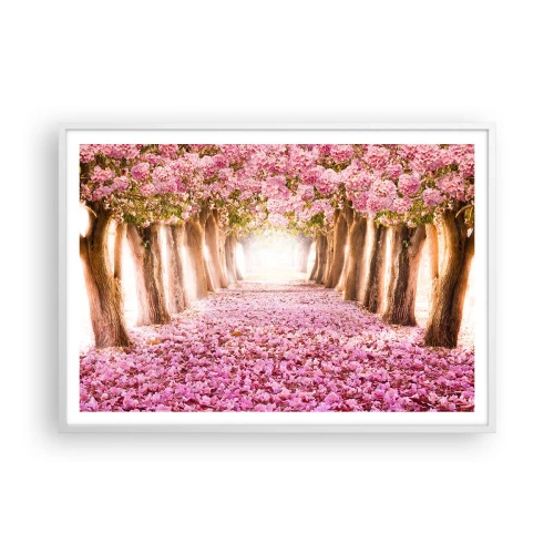 Plakát v bílém rámu - Cesta do ráje - 100x70 cm