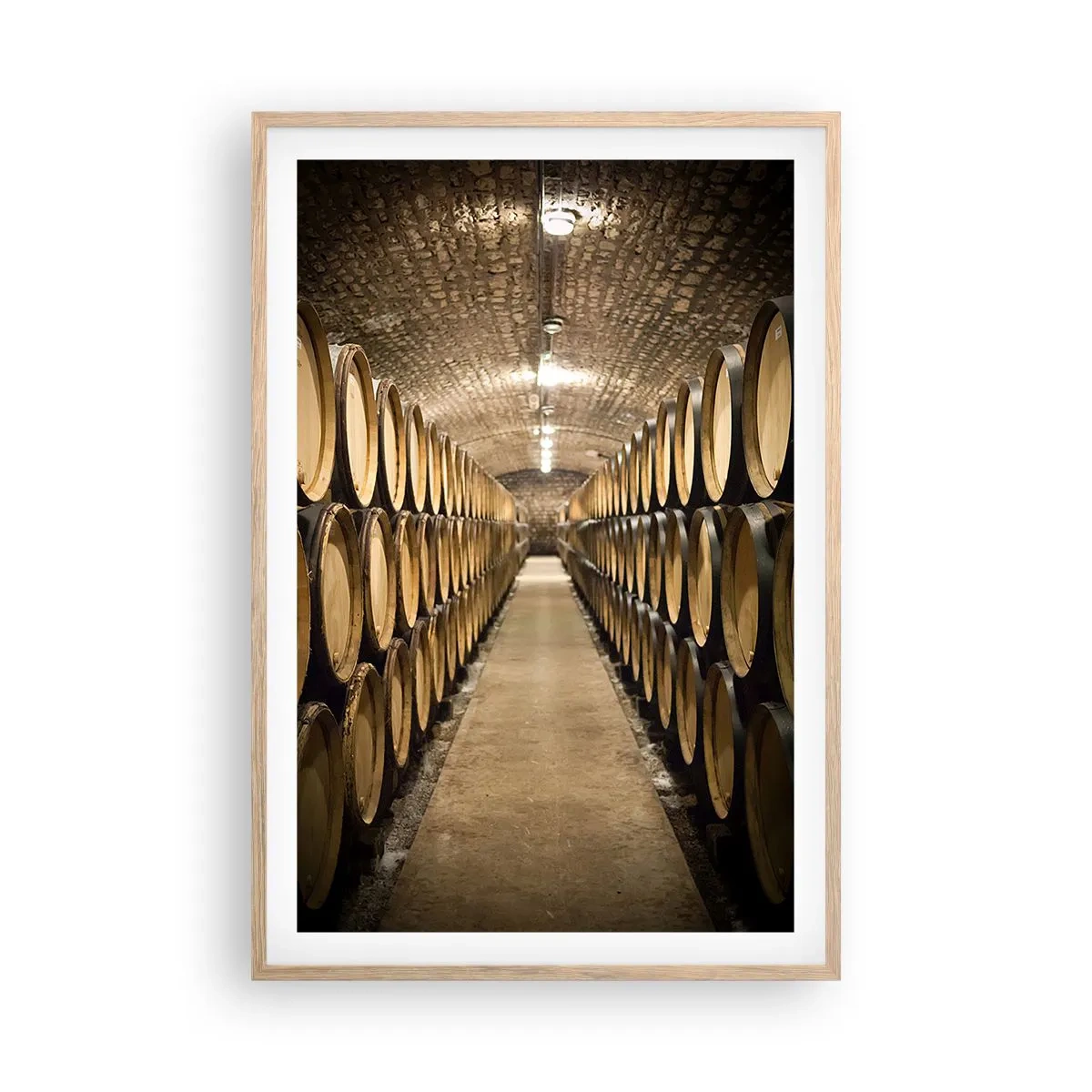 Plakát v rámu světlý dub - V cihlovém sklepě - 61x91 cm