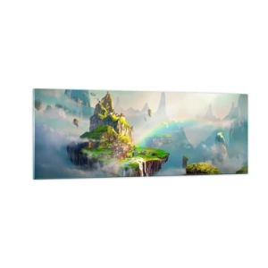 Obraz na skle - Uprostřed nebe - šťastné ostrovy - 140x50 cm