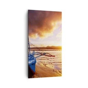 Obraz na plátně - Po celém dni se natáhnout na písku - 55x100 cm