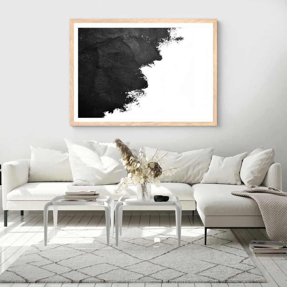 Plakát v rámu světlý dub - Živly: země - 40x30 cm