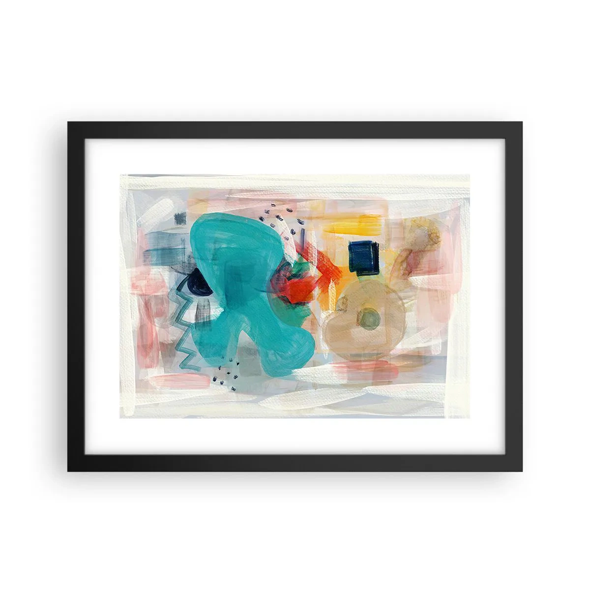 Plakát v černém rámu - Barevná hra - 40x30 cm