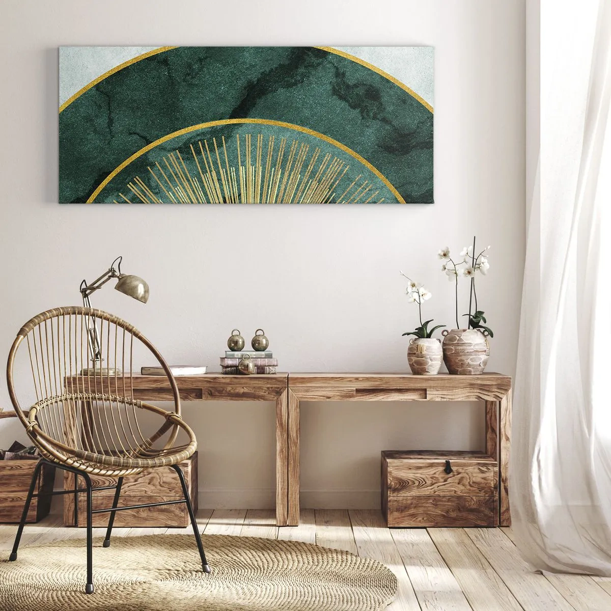 Obraz na plátně - Jiná sluneční soustava - 100x40 cm