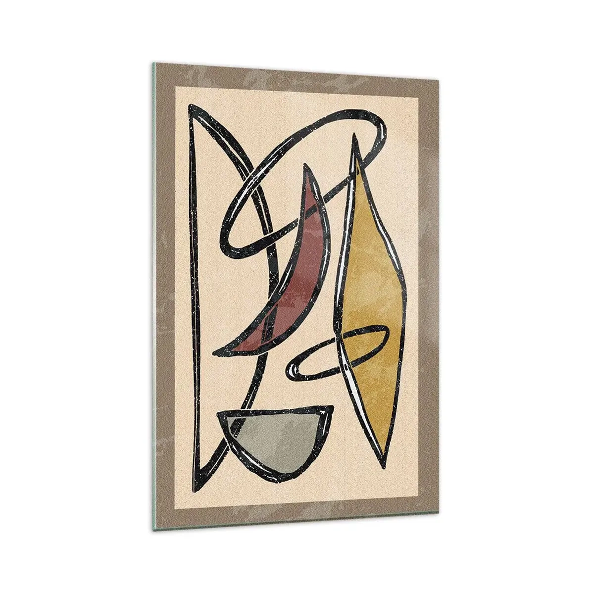 Obraz na skle - Kompozice – oblouky a ovály - 80x120 cm