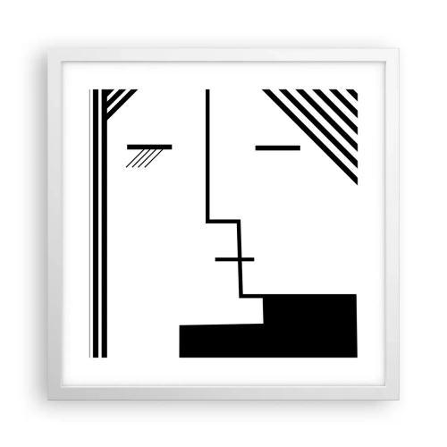 Plakát v bílém rámu - Prostě polibek - 40x40 cm