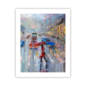 Plakát - Deštivé odpoledne ve městě - 40x50 cm