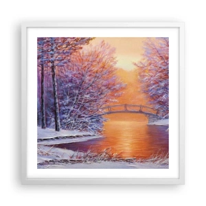 Plakát v bílém rámu - Sejdeme se zde - 50x50 cm