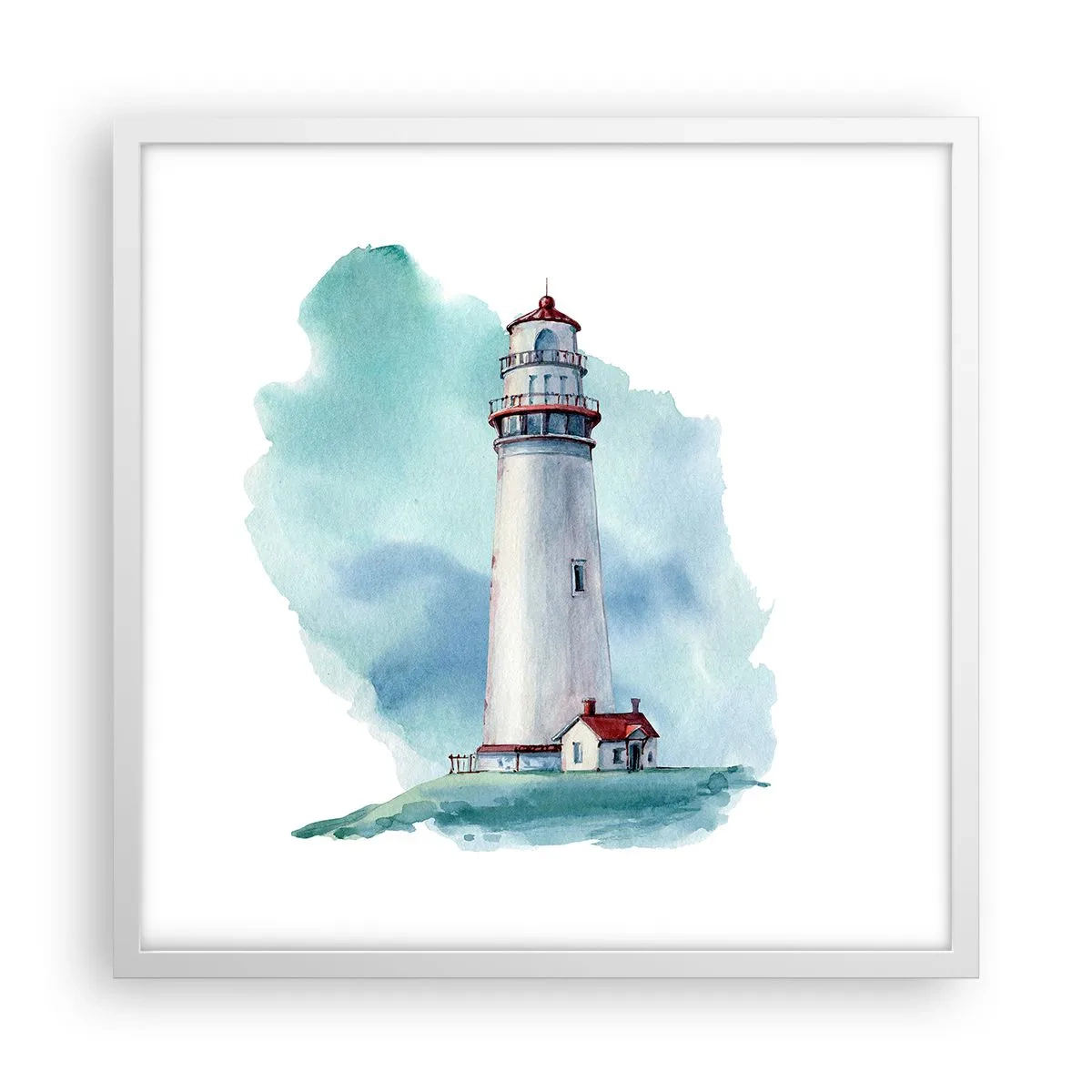 Plakát v bílém rámu - Něžná sestra blankytu - 50x50 cm