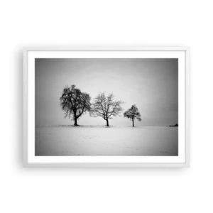 Plakát v bílém rámu - O čem sní? - 70x50 cm