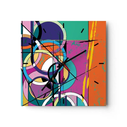 Nástěnné hodiny - Kruh za kruhem - 30x30 cm