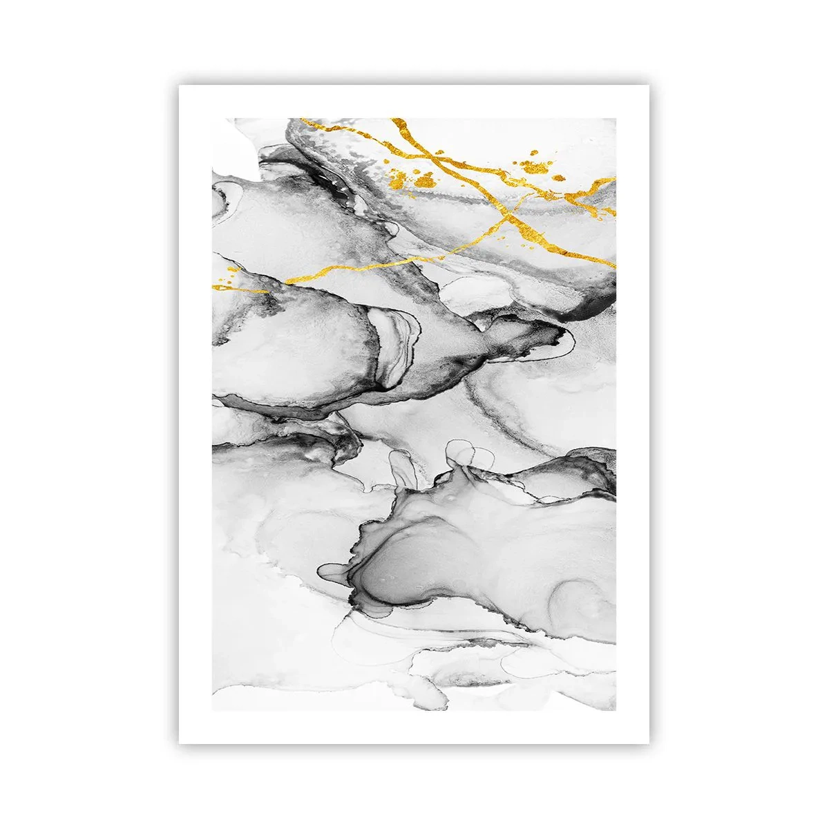 Plakát - Kompozice se zlatým motivem - 50x70 cm