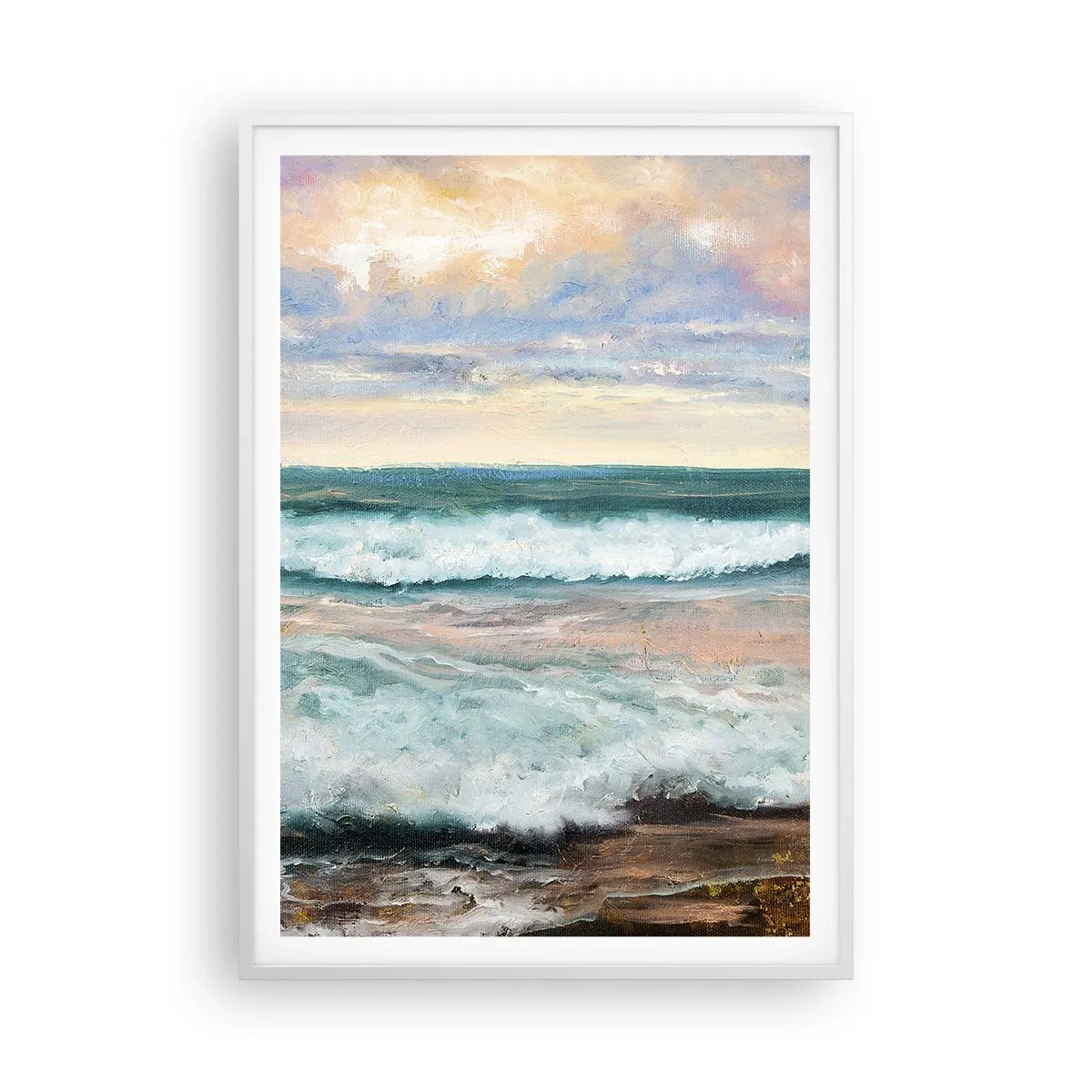 Plakát v bílém rámu - Tady uhladíš duši - 70x100 cm