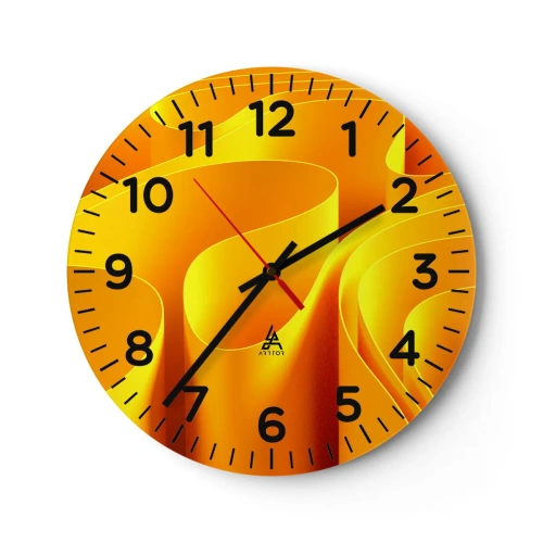 Nástěnné hodiny - Jako sluneční vlny - 30x30 cm