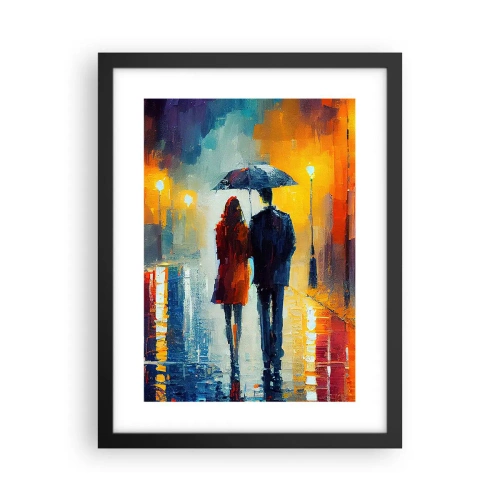 Plakát v černém rámu - Spolu – barevná noc - 30x40 cm