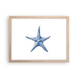 Plakát v rámu světlý dub - Hvězda moře - 40x30 cm