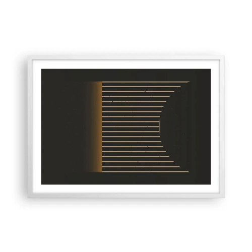 Plakát v bílém rámu - Prozkoumat temnotu - 70x50 cm
