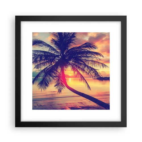 Plakát v černém rámu - Večer pod palmami - 30x30 cm