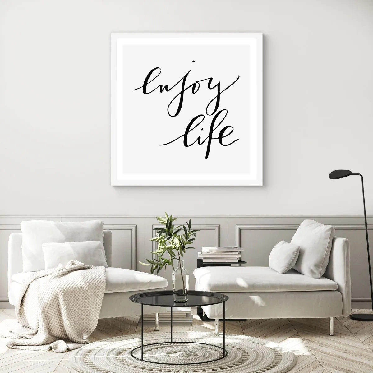 Plakát v bílém rámu - Není co dodat… - 40x40 cm