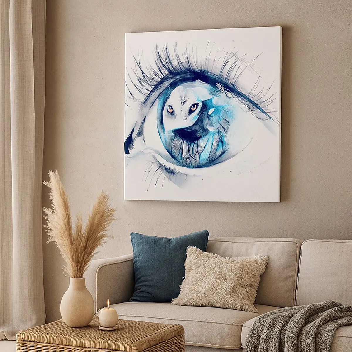 Obraz na plátně - Z očí do očí s divočinou - 30x30 cm