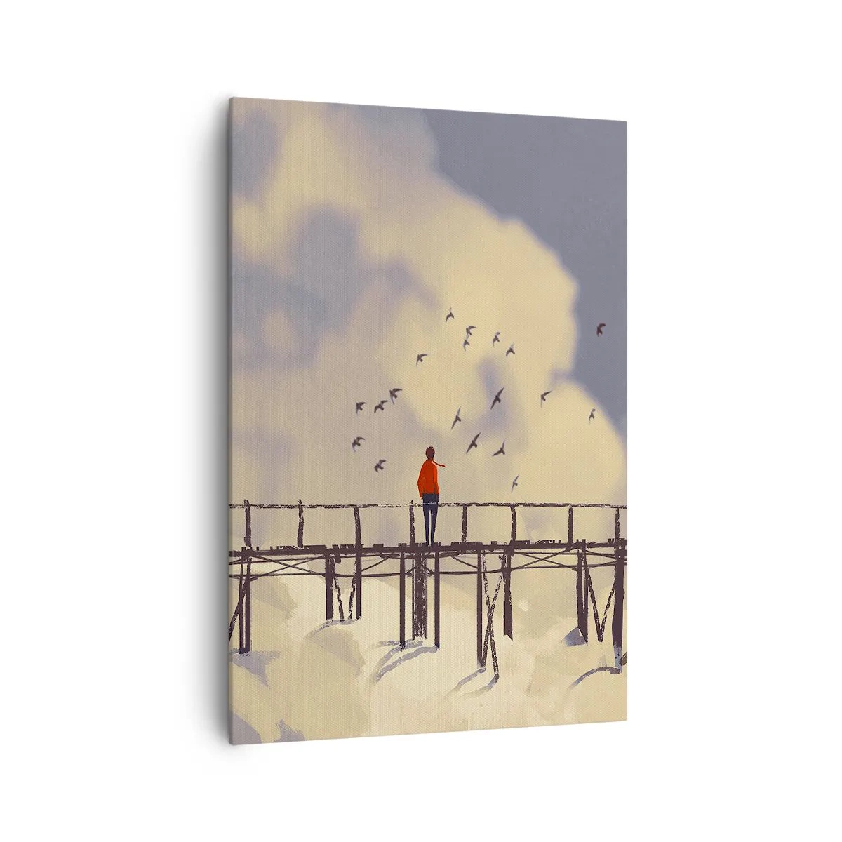 Obraz na plátně - Modrý stesk - 70x100 cm