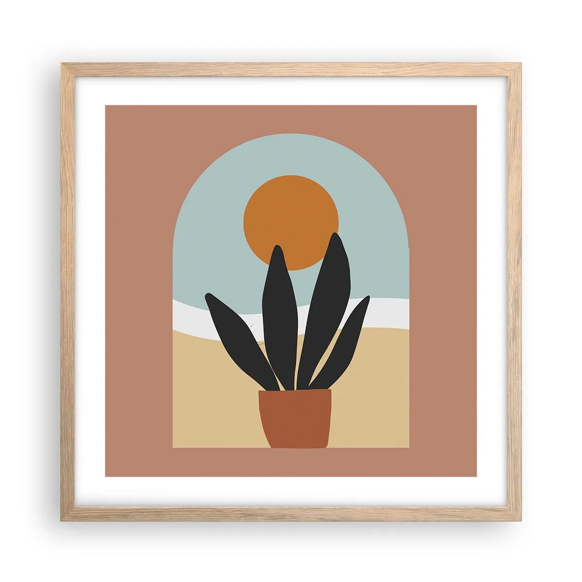 Plakát v rámu světlý dub - Malé radosti - 50x50 cm