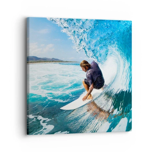 Obraz na plátně - Tančící s vlnami - 30x30 cm