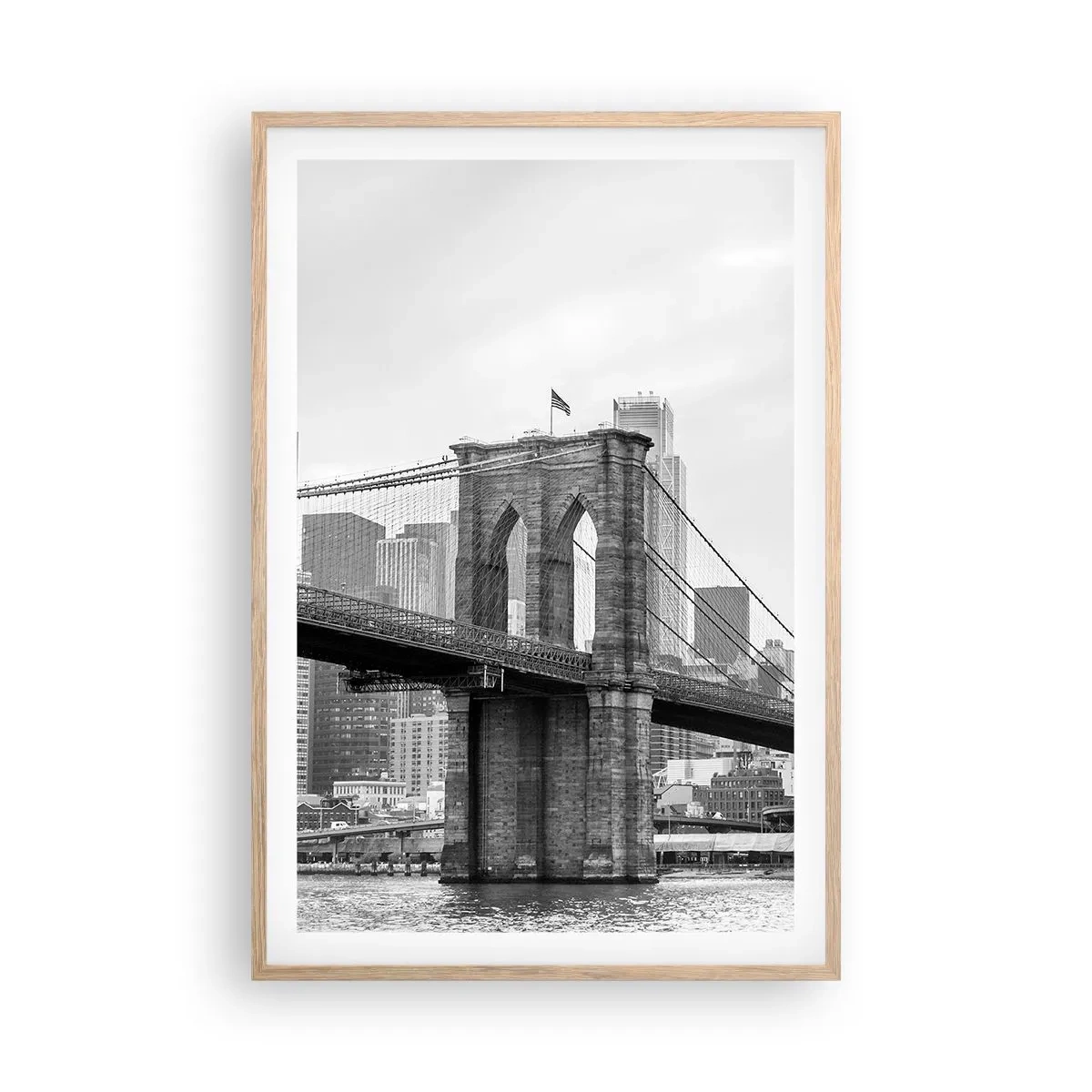 Plakát v rámu světlý dub - Newyorské zázraky - 61x91 cm