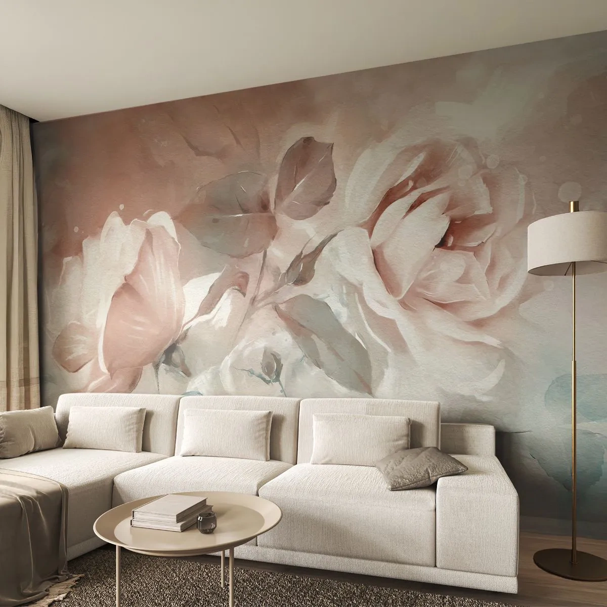 Fototapeta Premium Sand - Duch romantismu - Květiny, Romantický, Růže - 200x140 cm
