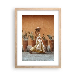 Plakát v rámu světlý dub - V hippie stylu - 30x40 cm
