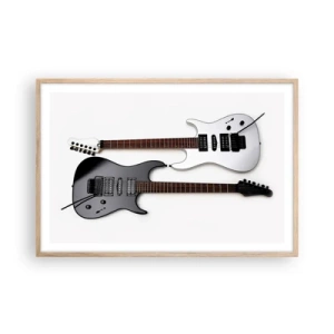 Plakát v rámu světlý dub - Harmonie tvarů - 91x61 cm