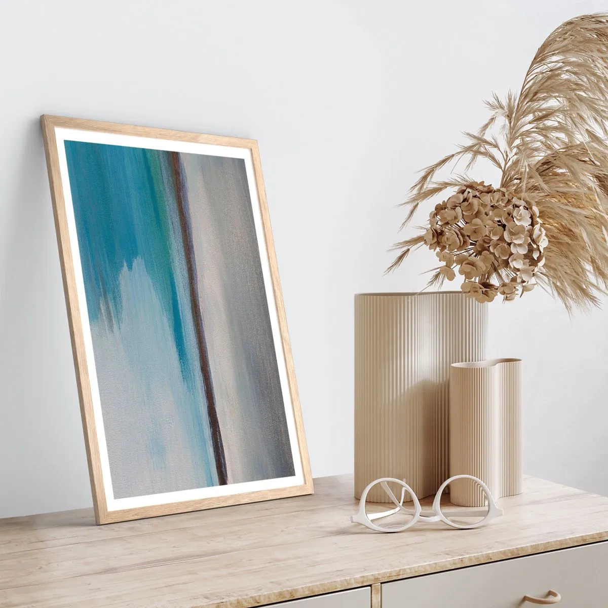 Plakát v rámu světlý dub - Horizontální krajina - 61x91 cm