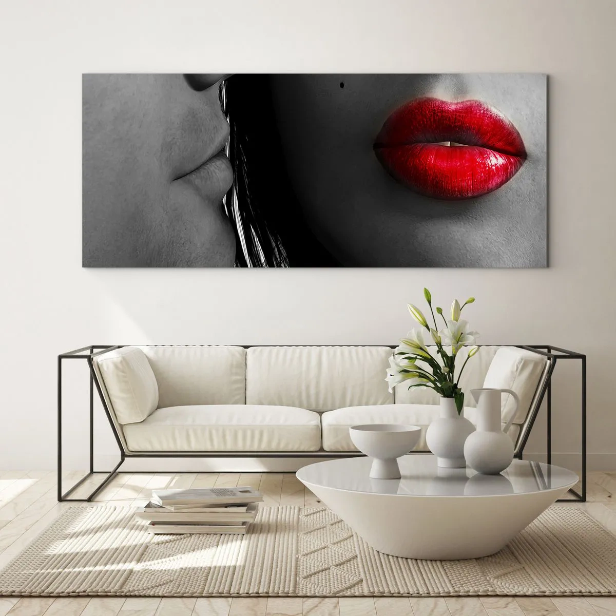 Obraz na skle - Tvář u tváře  - 140x50 cm