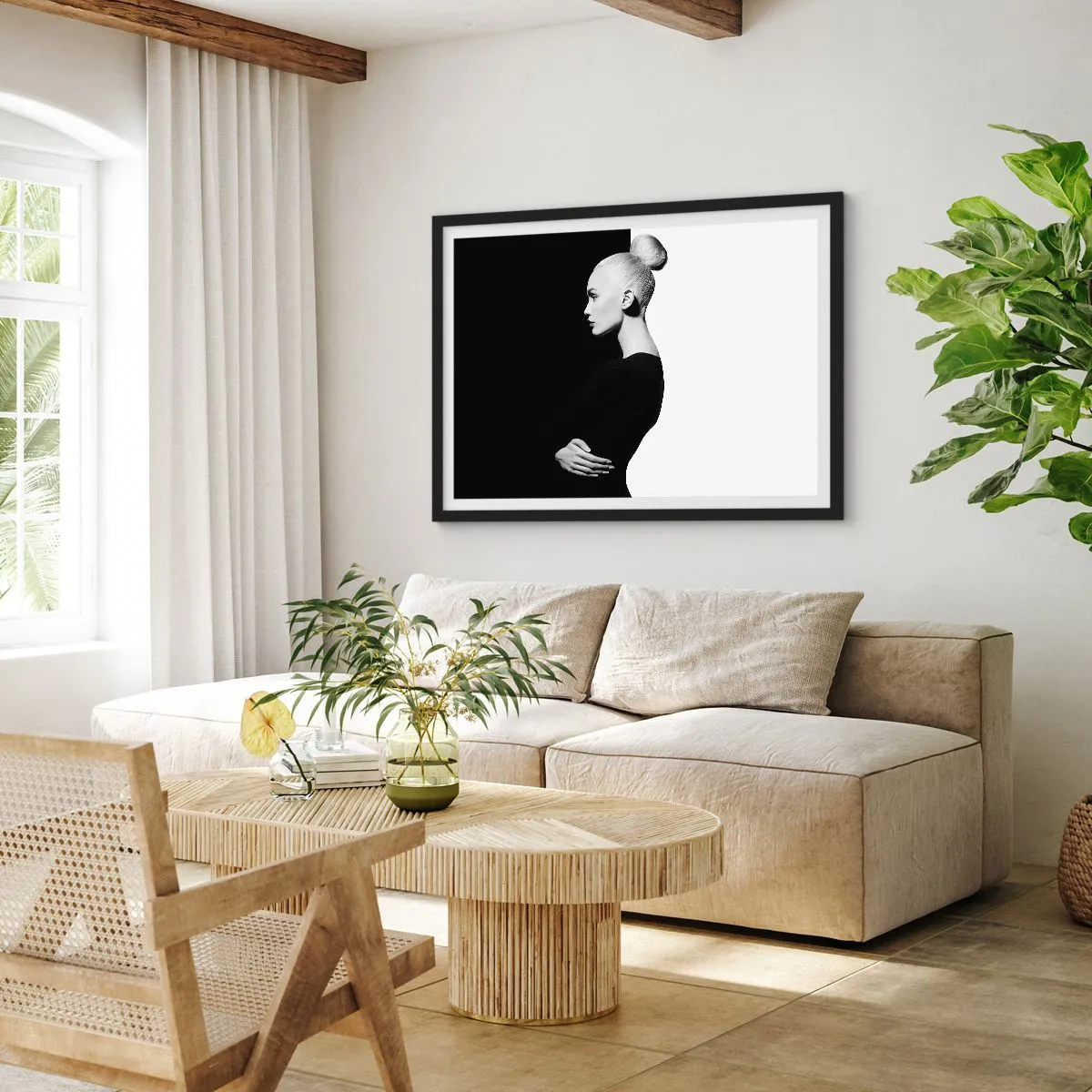 Plakát v černém rámu - Prostě žena - 70x50 cm