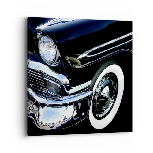 Obraz na plátně - Klasika v stříbrné, černé a bílé - 40x40 cm