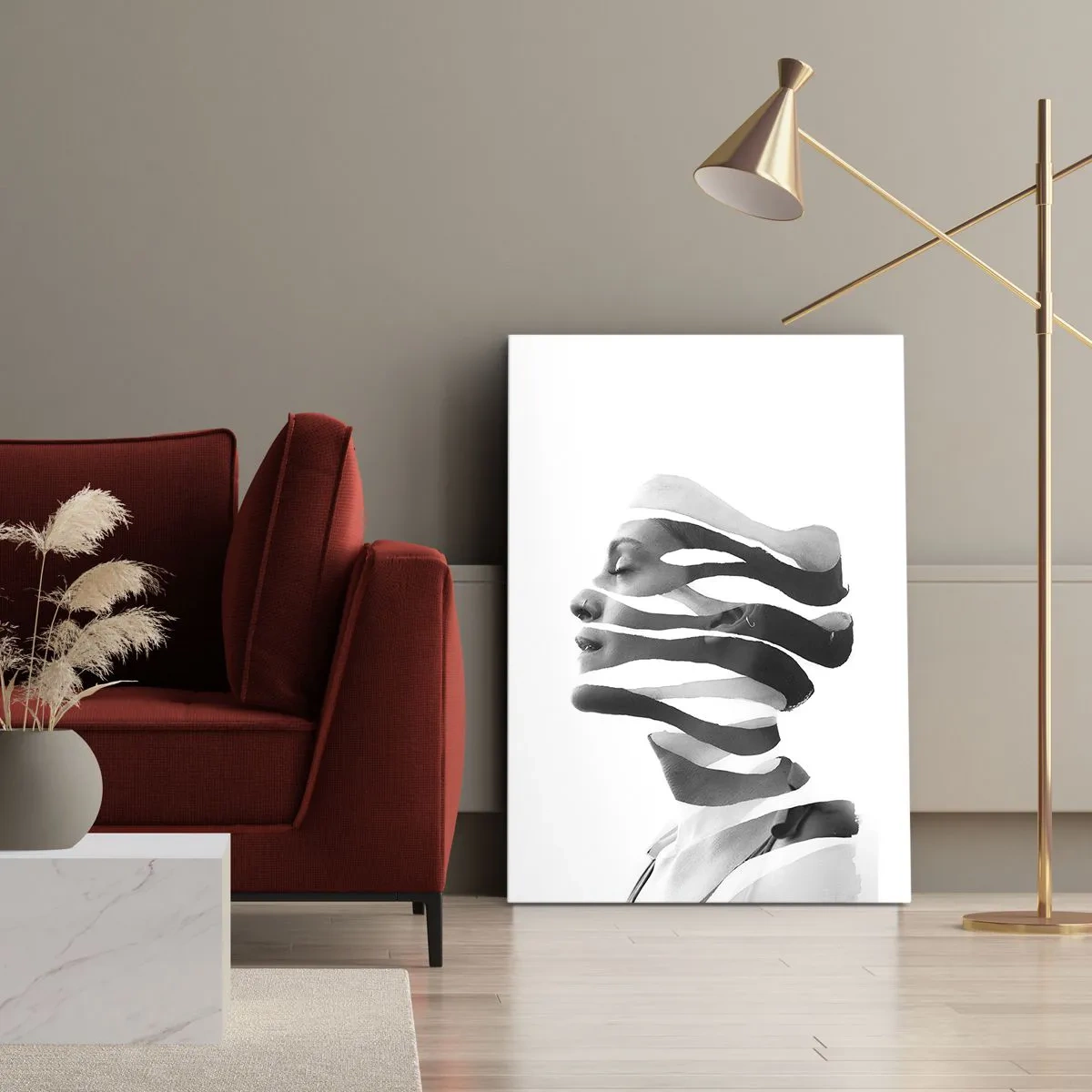 Obraz na plátně - Surrealistický portrét - 70x100 cm
