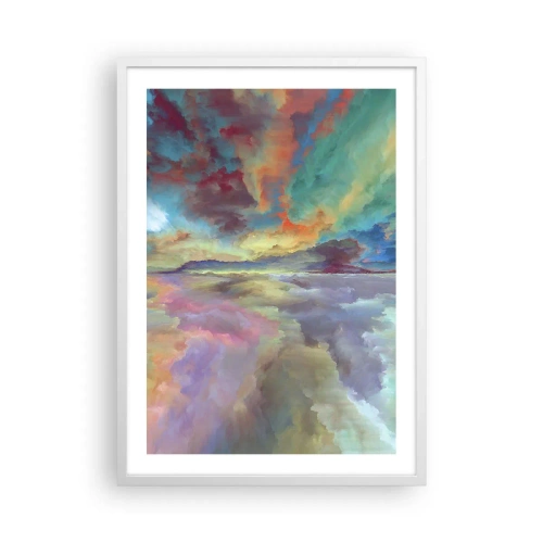 Plakát v bílém rámu - Dvě nebe - 50x70 cm