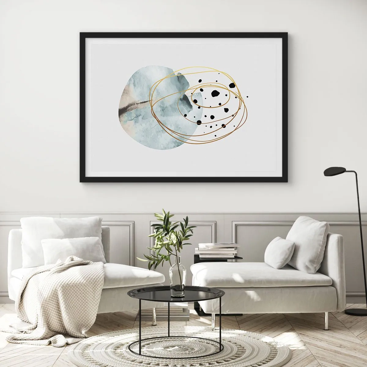 Plakát v černém rámu - V objetí prostoru - 100x70 cm