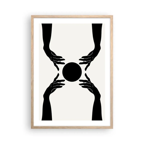 Plakát v rámu světlý dub - Tajné znamení - 50x70 cm