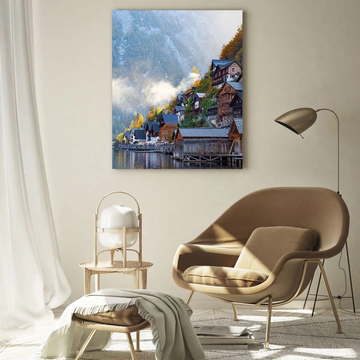 Obraz na skle - Alpská krajina - 50x70 cm